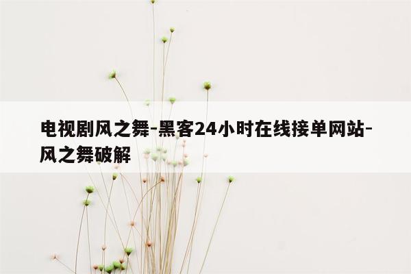 cmaedu.com电视剧风之舞-黑客24小时在线接单网站-风之舞破解